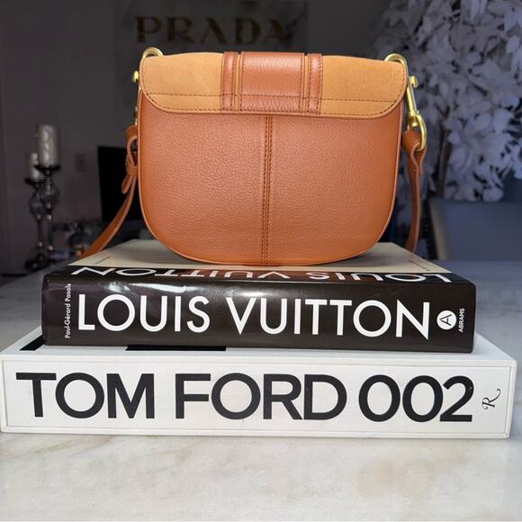 See by Chloé Hana Caramello Leather & Suede Saddle Crossbody Bag - Picture 10 of 15